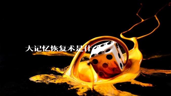 大记忆恢复术是什么?